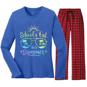 Last Day Of School Schools Out For Summer Women's Long Sleeve Flannel Pajama Set 