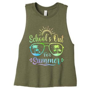 Last Day Of School Schools Out For Summer Women's Racerback Cropped Tank