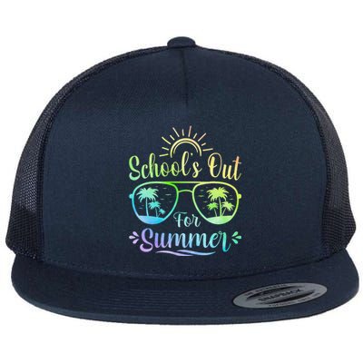 Last Day Of School Schools Out For Summer Flat Bill Trucker Hat