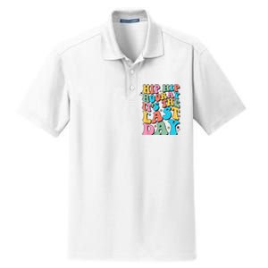 Last Day of School Hello Summer Teacher Dry Zone Grid Polo