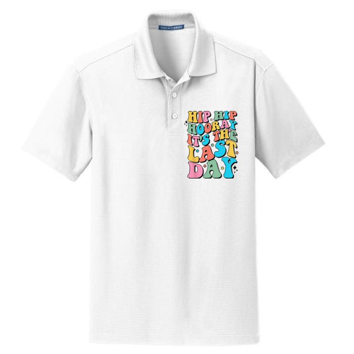 Last Day of School Hello Summer Teacher Dry Zone Grid Polo