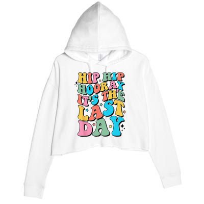 Last Day of School Hello Summer Teacher Crop Fleece Hoodie