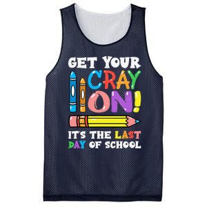 Last Day Of School Get Your Cray On Funny Teacher Gift Mesh Reversible Basketball Jersey Tank