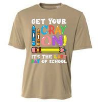 Last Day Of School Get Your Cray On Funny Teacher Gift Cooling Performance Crew T-Shirt