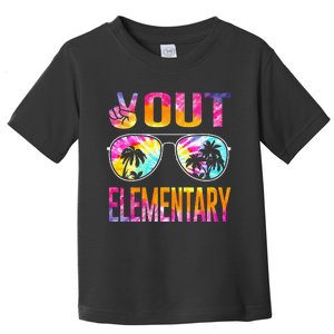 Last Day of School Peace Out Elementary Teacher Toddler T-Shirt