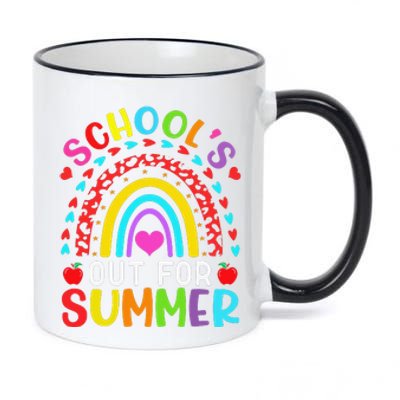 Last Day Of School Out For Summer Vacation Teacher Off Duty 11oz Black Color Changing Mug