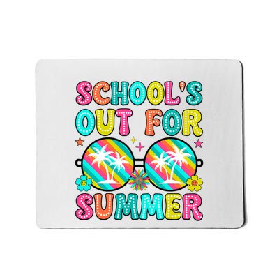 Last Day Of School Graduation Groovy Schools Out For Summer Mousepad