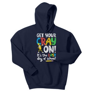 Last Day Of School Get Your Cray On Funny Teacher Kids Hoodie