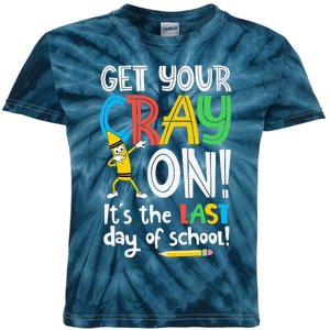 Last Day Of School Get Your Cray On Funny Teacher Kids Tie-Dye T-Shirt