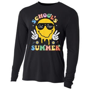 Last Day Of School Schools Out For Summer Teacher Cooling Performance Long Sleeve Crew