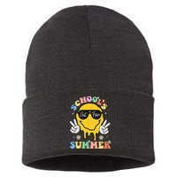 Last Day Of School Schools Out For Summer Teacher Sustainable Knit Beanie