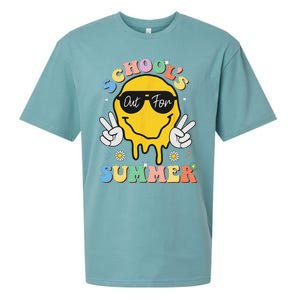 Last Day Of School Schools Out For Summer Teacher Sueded Cloud Jersey T-Shirt