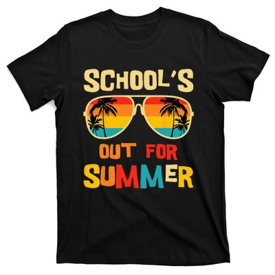 Last Day Of School Retro Schools Out For Summer Teacher T-Shirt