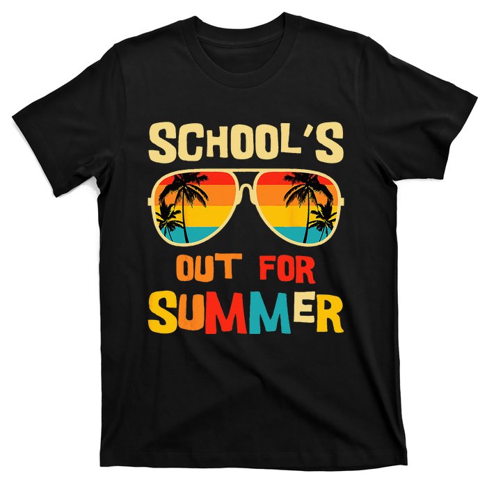 Last Day Of School Retro Schools Out For Summer Teacher T-Shirt