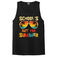 Last Day Of School Retro Schools Out For Summer Teacher PosiCharge Competitor Tank