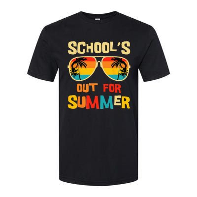 Last Day Of School Retro Schools Out For Summer Teacher Softstyle CVC T-Shirt