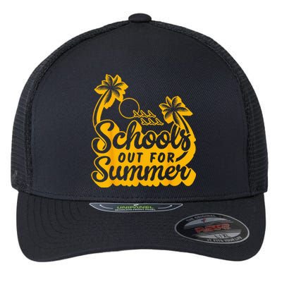 Last Day Of School Teacher Schools Out For Summer Student Flexfit Unipanel Trucker Cap