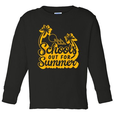 Last Day Of School Teacher Schools Out For Summer Student Toddler Long Sleeve Shirt