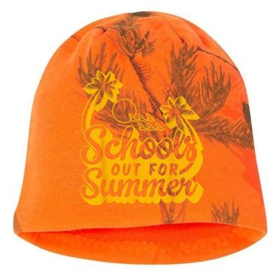 Last Day Of School Teacher Schools Out For Summer Student Kati - Camo Knit Beanie