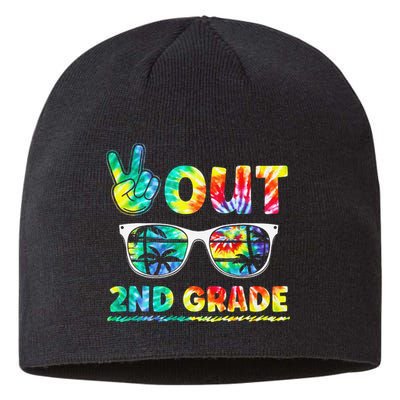 Last Day of School Peace Out 2nd Grade Teachers Sustainable Beanie