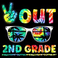 Last Day of School Peace Out 2nd Grade Teachers 16 in Basic Backpack