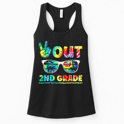 Last Day of School Peace Out 2nd Grade Teachers Womens Tank Top