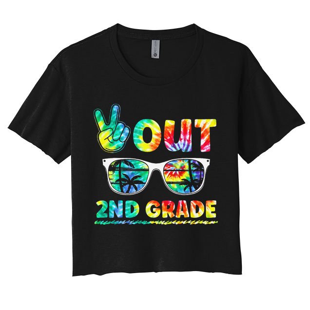Last Day of School Peace Out 2nd Grade Teachers Crop Top
