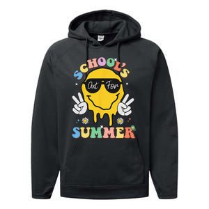 Last Day Of School Schools Out For Summer Teacher Performance Fleece Hoodie