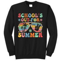 Last Day Of School Groovy SchoolS Out For Summer Teacher Sweatshirt