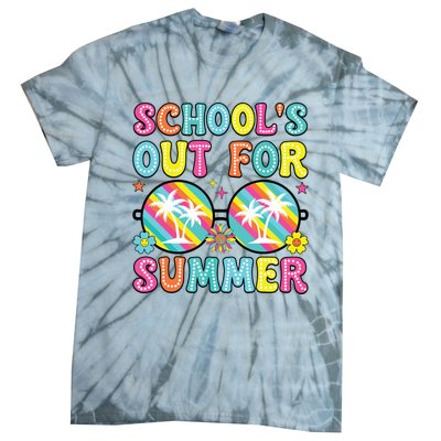 Last Day Of School Graduation Groovy Schools Out For Summer Tie-Dye T-Shirt