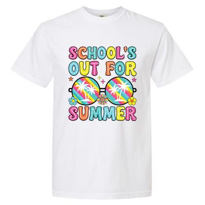 Last Day Of School Graduation Groovy Schools Out For Summer Garment-Dyed Heavyweight T-Shirt