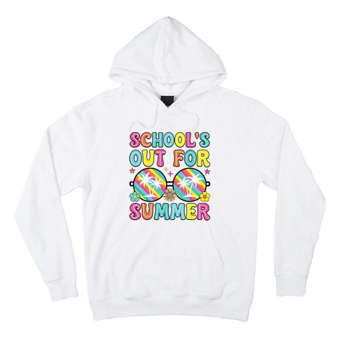 Last Day Of School Graduation Groovy Schools Out For Summer Hoodie