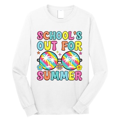 Last Day Of School Graduation Groovy Schools Out For Summer Long Sleeve Shirt