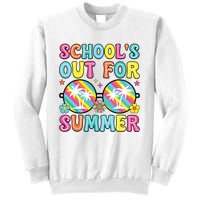 Last Day Of School Graduation Groovy Schools Out For Summer Sweatshirt