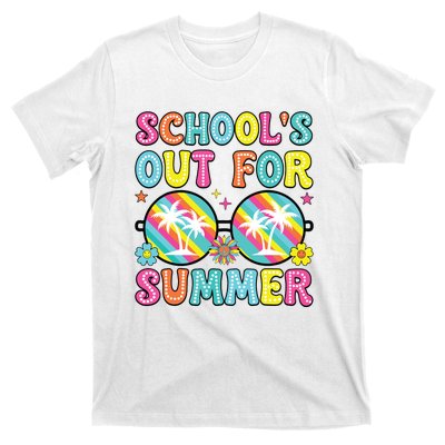 Last Day Of School Graduation Groovy Schools Out For Summer T-Shirt