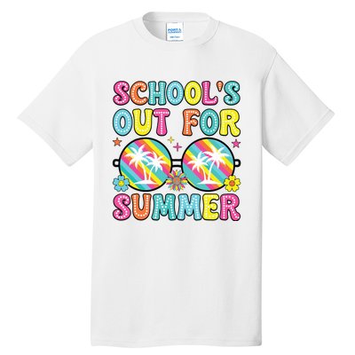 Last Day Of School Graduation Groovy Schools Out For Summer Tall T-Shirt