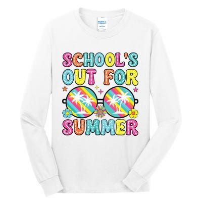 Last Day Of School Graduation Groovy Schools Out For Summer Tall Long Sleeve T-Shirt