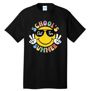 Last Day Of School Graduation Groovy Schools Out For Summer Tall T-Shirt