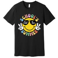 Last Day Of School Graduation Groovy Schools Out For Summer Premium T-Shirt