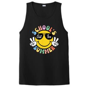 Last Day Of School Graduation Groovy Schools Out For Summer PosiCharge Competitor Tank