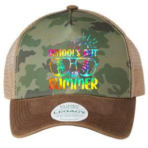 Last Day Of School Schools Out Summer Teacher Tie Dye Legacy Tie Dye Trucker Hat