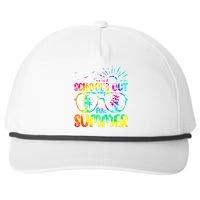 Last Day Of School Schools Out Summer Teacher Tie Dye Snapback Five-Panel Rope Hat