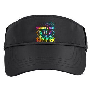 Last Day Of School Schools Out Summer Teacher Tie Dye Adult Drive Performance Visor