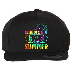 Last Day Of School Schools Out Summer Teacher Tie Dye Wool Snapback Cap