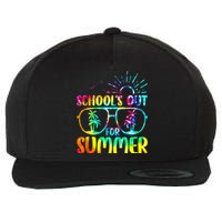 Last Day Of School Schools Out Summer Teacher Tie Dye Wool Snapback Cap