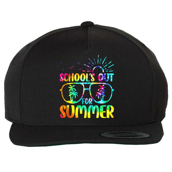 Last Day Of School Schools Out Summer Teacher Tie Dye Wool Snapback Cap