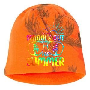 Last Day Of School Schools Out Summer Teacher Tie Dye Kati - Camo Knit Beanie