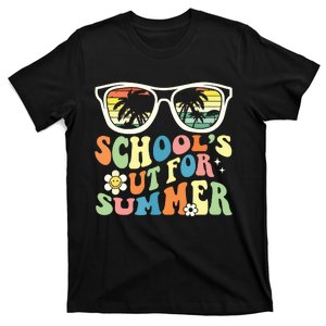 Last Day Of School Graduation Groovy Schools Out For Summer T-Shirt