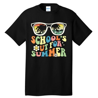 Last Day Of School Graduation Groovy Schools Out For Summer Tall T-Shirt