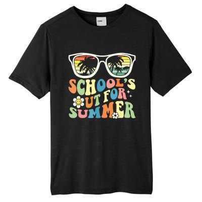 Last Day Of School Graduation Groovy Schools Out For Summer Tall Fusion ChromaSoft Performance T-Shirt